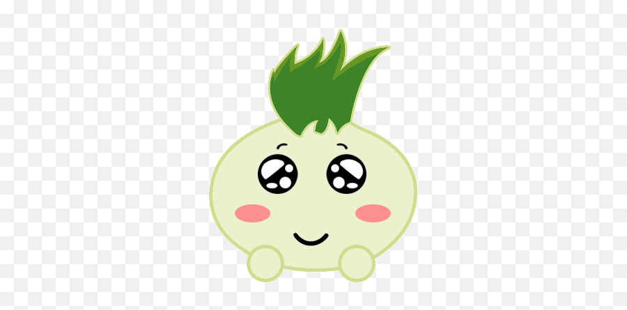 Chibi Onion - Happy Emoji,Onion Emoticon