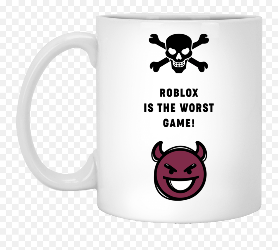 Funny Roblox White Mug - Magic Mug Emoji,Worst Emoticon Ever