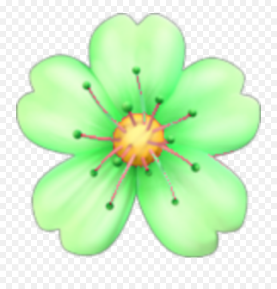 Green Flower Png - Green Flower Emoji Tumblr Kawaii Green Flower Emoji Png,Sunflower Emoji