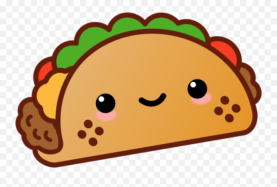 Taco Tacos Paratha Naan Rice Sticker - Transparent Cute Food Png Emoji,Tacos Emoji