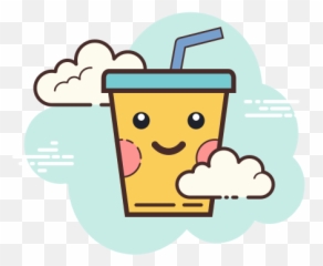 Kawaii Soda Icon In Cloud Style - Iconos De Roblox Kawaii Emoji,Emojis Drinking Milk