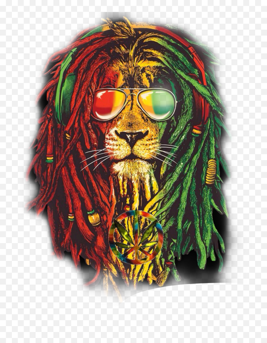 Reggae Jamaica Sticker By Bear - Bob Marley Lion Emoji,Jamaica Emoji