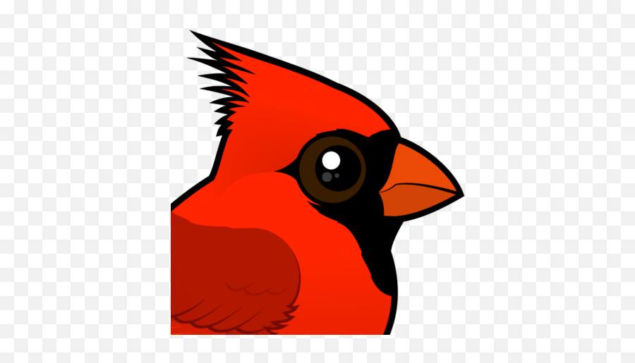 Cute Northern Cardinal - Cartoon Drawing Northern Cardinal Emoji,Cardinal Bird Facebook Emoticon