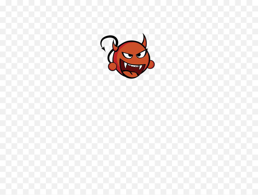 Full Color Printed T - Shirt Devil Cartoon Orange Stickers Happy Emoji,Sexy Devil Emoticon