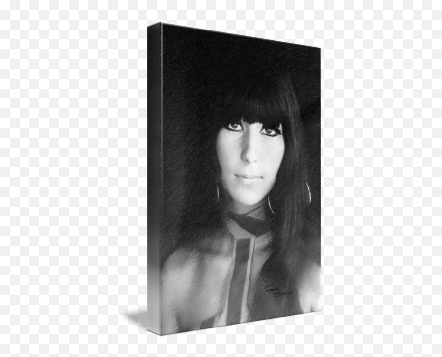 Cher Charcoal 1967 By D Schellack - Hair Design Emoji,Cher New Emotion