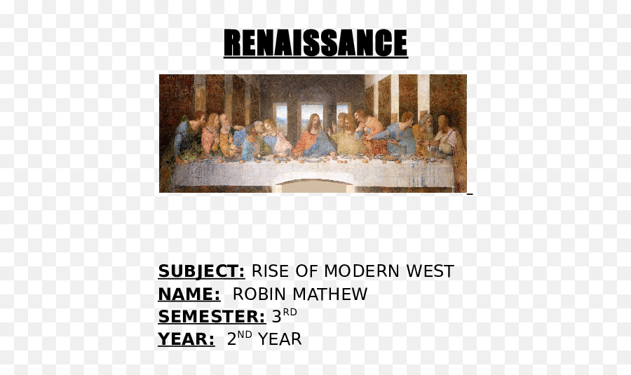 Doc Renaisance Period Robin Mathew - Academiaedu Leonardo Da Vinci Last Art Poster Print Art Poster Print Emoji,Last Supper Emotions Labeled Leonardo Da Vinci