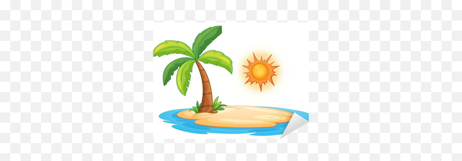 Sticker Desert Island - Pixersus Emoji,Desert Emoji\