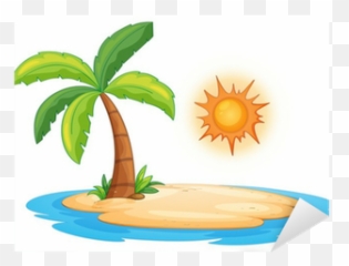 Sticker Desert Island - Pixersus Emoji,Desert Emoji\