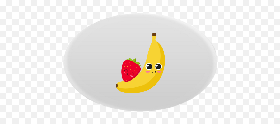 Banana U0026 Strawberry Custom Heart Shaped Magnet With Photo Emoji,Banana Emojii