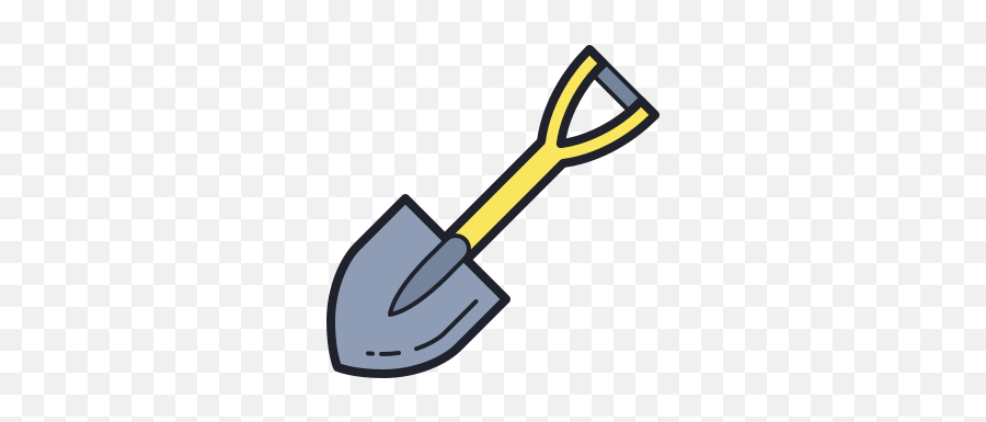 Spade Icon In Color Hand Drawn Style Emoji,Shovel Emojii