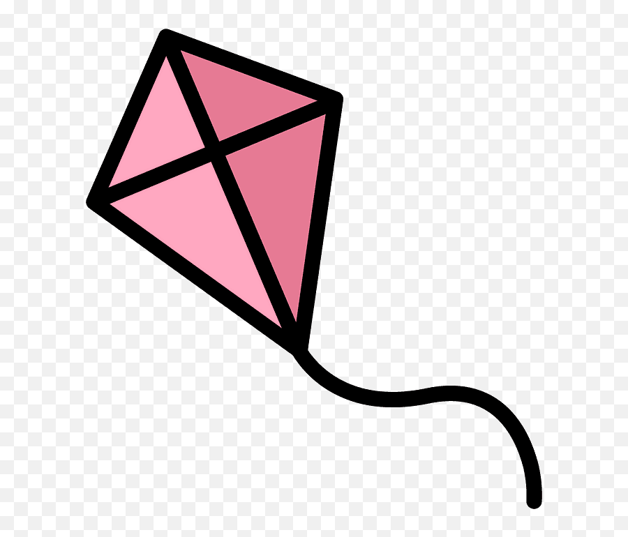 Kite Emoji Clipart - Outline Images Of Kite Png Download Parafoil Kite For Kids,Pink Triangle Emoji