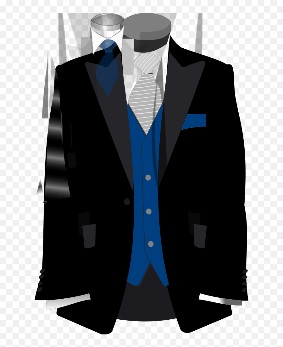 Blue And Black Suit Png Svg Clip Art For Web - Download Cartoon Jacket With Tie Emoji,Emoji Joggers Suit