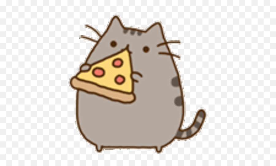 Download Cat Eating Pizza Gif - Pusheen Cat Emoji,Pusheen Understanding Your Cat's Emotions