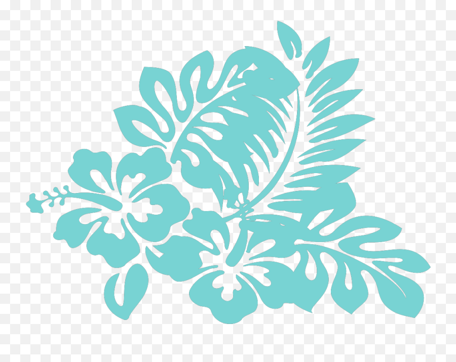 Blue Tropical Flower Png Svg Clip Art For Web - Download Lilo And Stitch Flowers Emoji,Whale Emoji Pillow