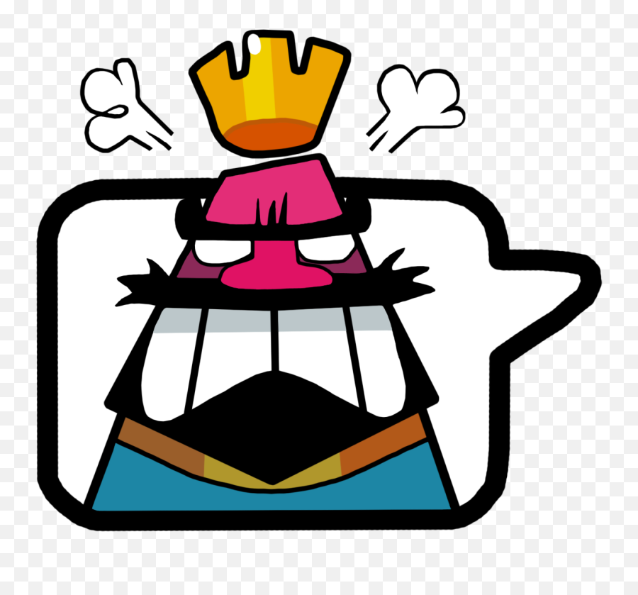 How Many Emotes Does The King Have In - Clash Royale Angry Emote Emoji,King Emoji