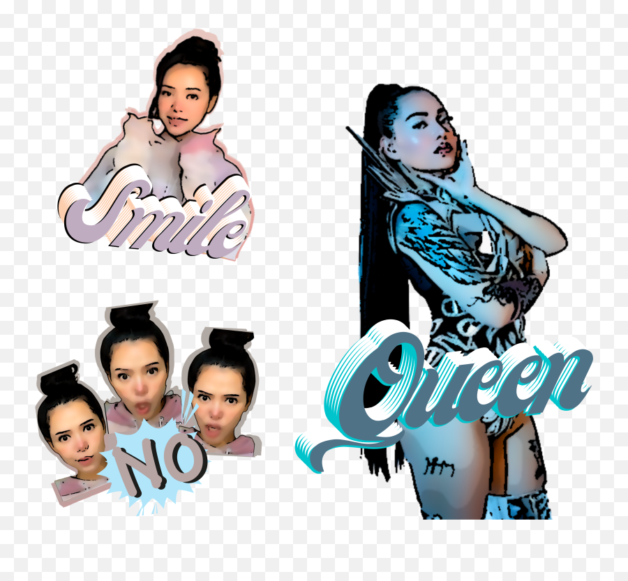 Best Of Bella Poarch Sticker Pack Queen - Bella Poarch Sexy Fan Art Emoji,Queen Of Emotions Hat