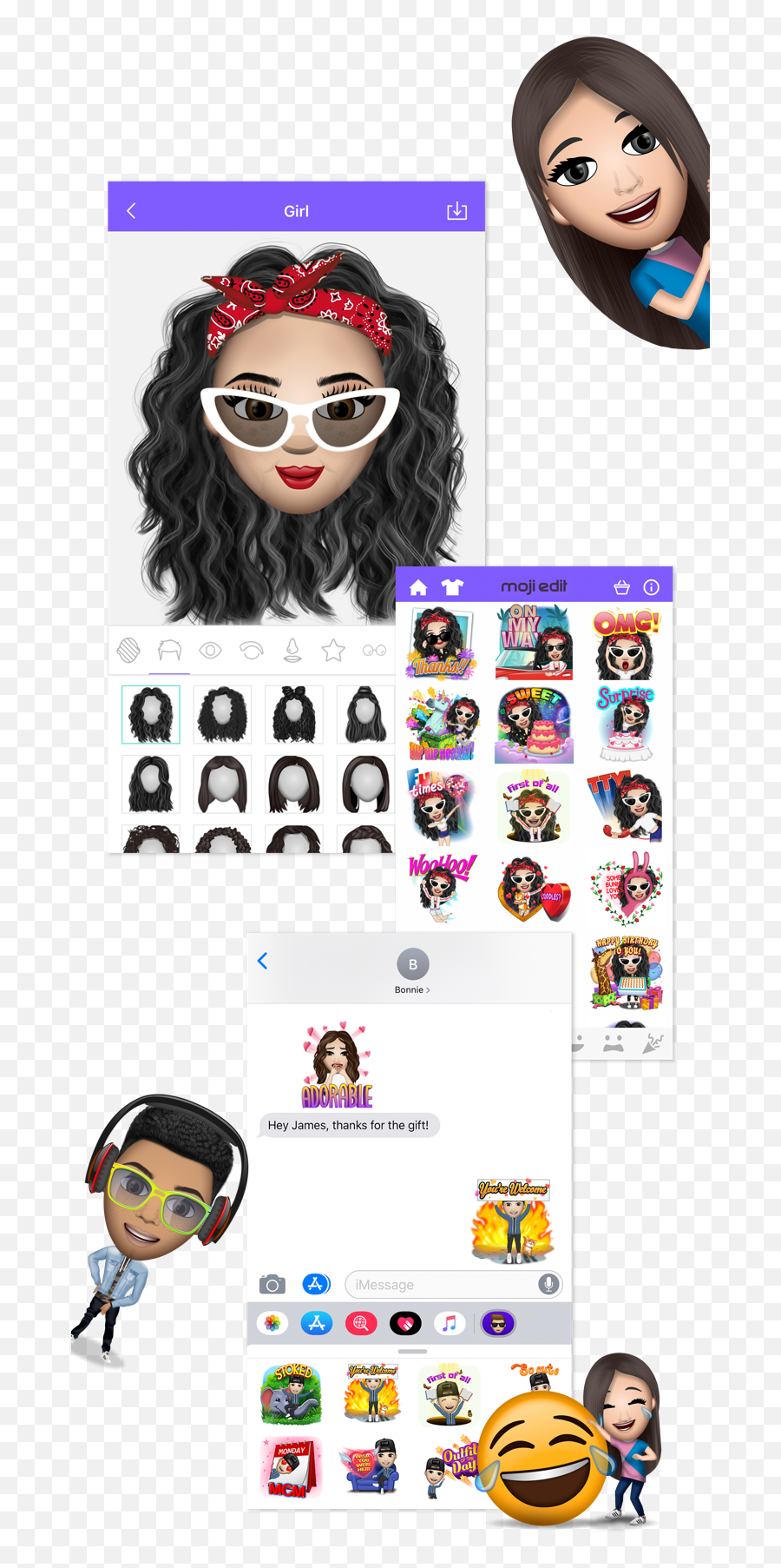 The Emoji Twins App Store Story - Hair Design,Iphone Emojis Not So Happy