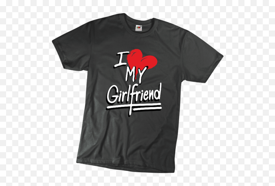 I Love My Girlfriend Férfi Páros Póló - Unisex Emoji,Girlfriend Emoji