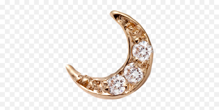 Manon 14k Yellow Gold Small Crescent - Solid Emoji,Emoji Earrings