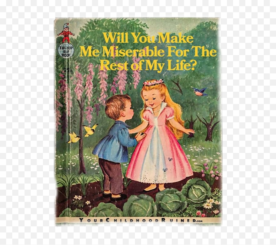 Book Vintage Fairytale Miserable - Lovely Emoji,Miserable Emoji