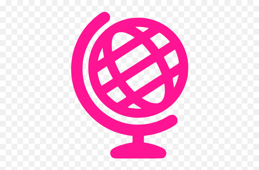 Deep Pink Globe 3 Icon Emoji,How To Make Emoticons Out Of Workds