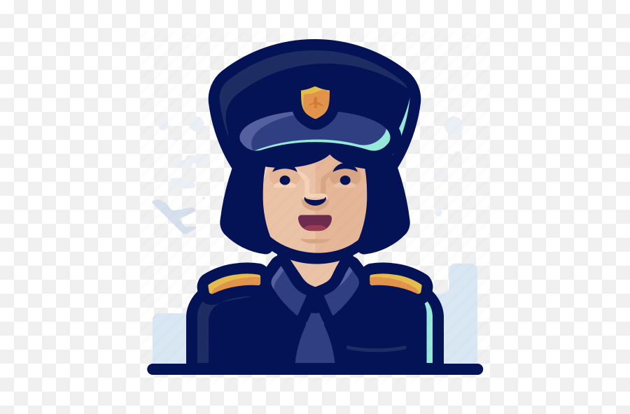 Emoji Emoticon Occupation Pilot Woman Icon - Download On Iconfinder Peaked Cap,Police Emoticon