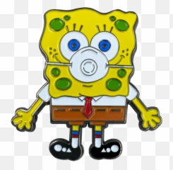 Cl3 - 09 Spongebob Inspired Mask Pin With Dual Pin Posts Deluxe Locking Clasps Pandemic Nurse Emt Emoji,Steam Emoticon Art Thumbs Up