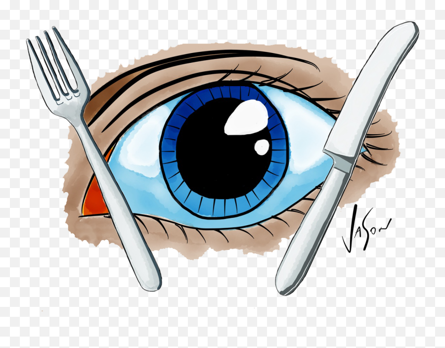 Picture Of Eye With Knife And Fork - Eating Eyes Clipart Emoji,Emojis Fork