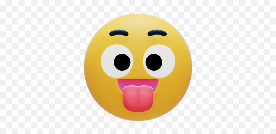 Zany Face Emoji Icon - Download In Isometric Style,Crazy Emoji Face