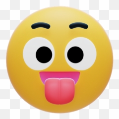 Zany Face Emoji Icon - Download In Isometric Style,Crazy Emoji Face