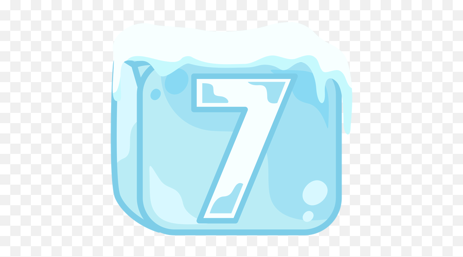 Ice Cube Number 7 Transparent Png U0026 Svg Vector Emoji,Ice Cube Emoji