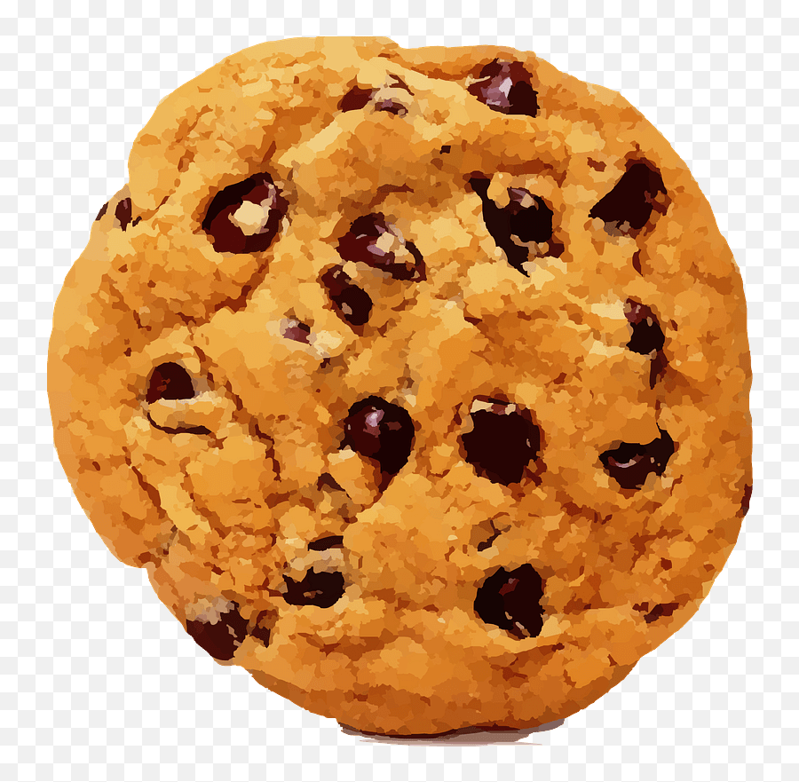 Chocolate Chip Cookie Clipart - Chocolate Chip Cookie White Background Emoji,Chocolate Chip Emoji