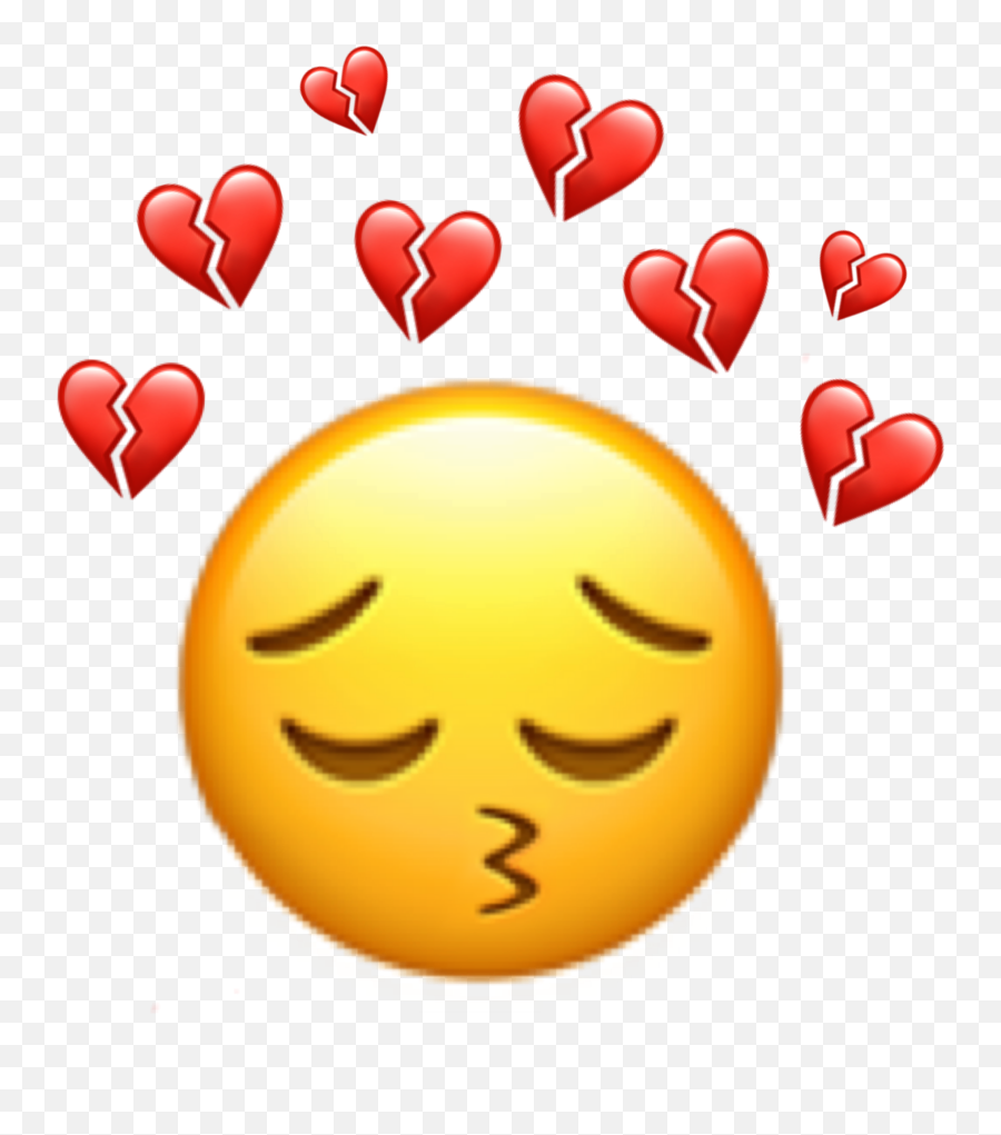 Sad Kissyface Heart Broken Sticker - Crying Emoji With Fingers,Kissy Face Emoji