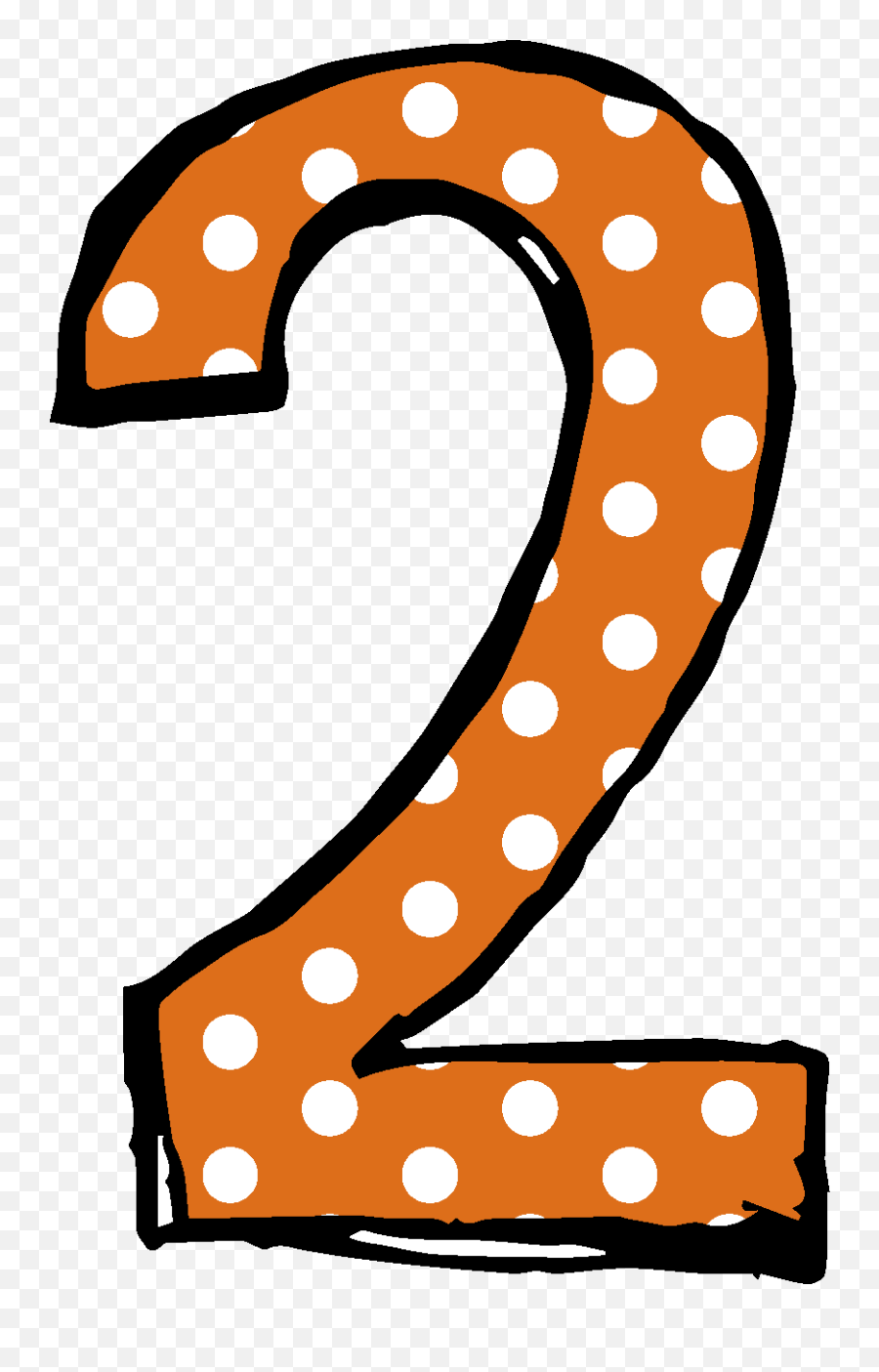 Orange Polka Dot Number 1 Png Free - Individual Number Number Images 1 10 Emoji,Tommy Wiseau Emoji