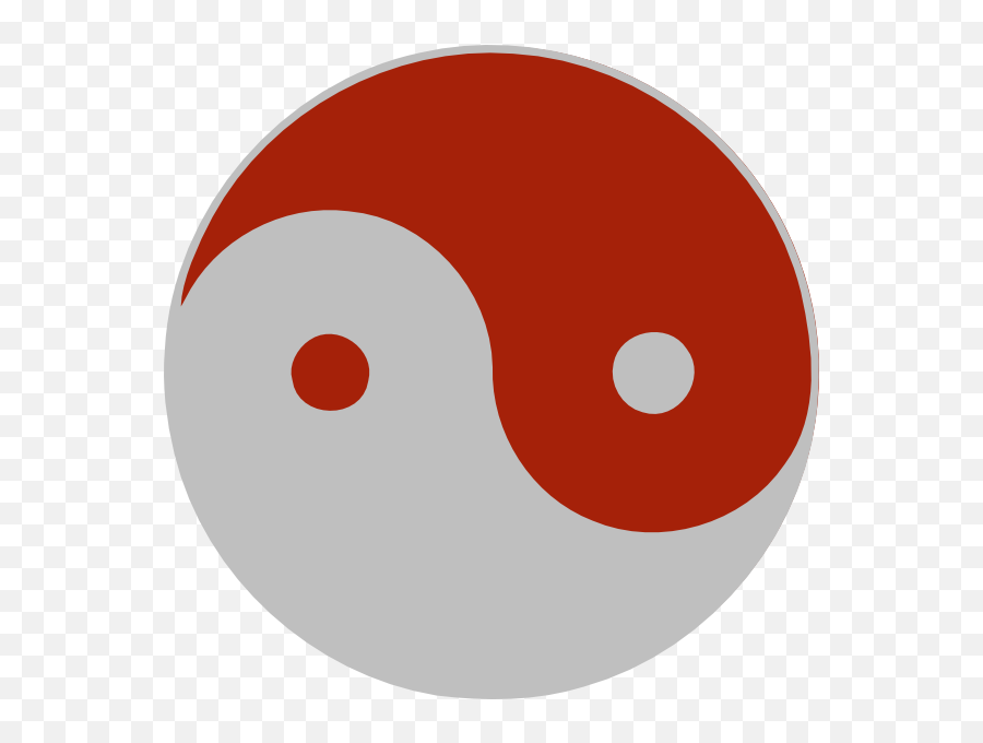 Red Yin Yang Clip Art At Clkercom - Vector Clip Art Online Red Gray Yin Yang Emoji,Yin & Yang Emoji