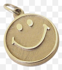 Smiley Face Vintage Charm 10k Gold - Solid Emoji,Jewelry Emoji