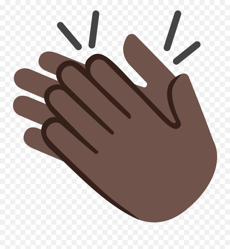 Emoji U1f44f 1f3ff - Large Hand Clap Emoji,Emoji Dedos