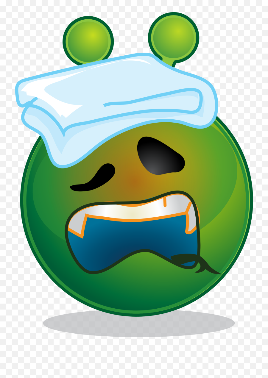 Alien Smiley Sick Emoji Transparent Png Images U2013 Free Png - Imagenes De Enfermo Y Triste,Transparent Alien Emoji