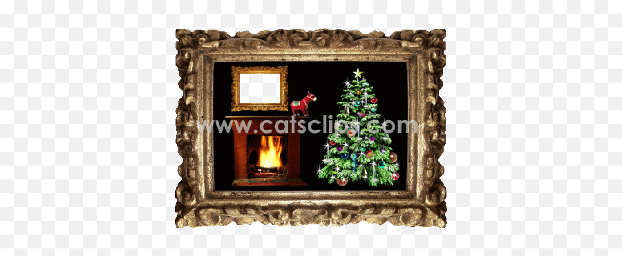 Fireplace Christmas Tree Animated Photo Frame Fireplace At Emoji,Christmas Tree Emoticon.