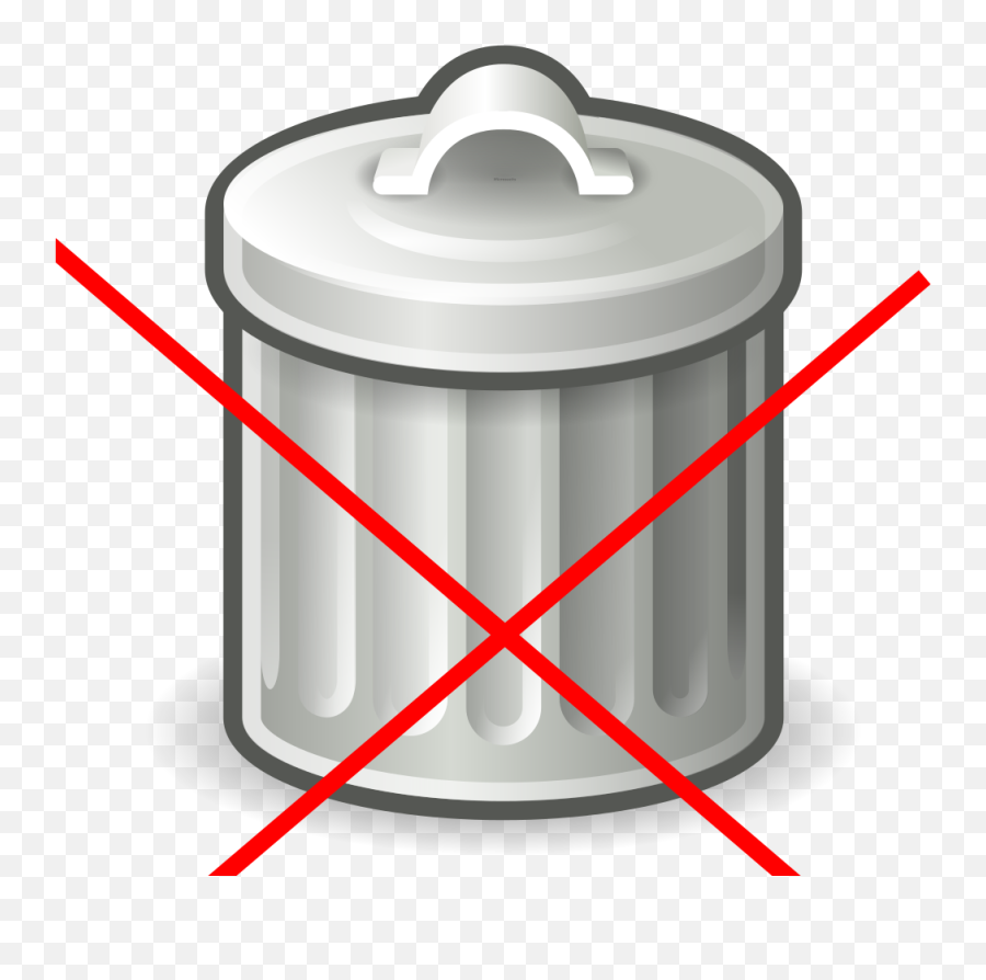 Crossed Out Rubbish Bin - Crossed Out Garbage Can Sign Emoji,Garbage Can Emoji