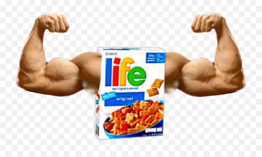 Life Biceps Arms Cereal Sticker By Steve Taylor - Fist Emoji,Biceps Emoji
