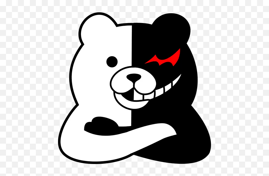 Monokuma Danganronpa Stickers For - Danganronpa Monokuma Head Emoji,Monokuma Emoticon Text