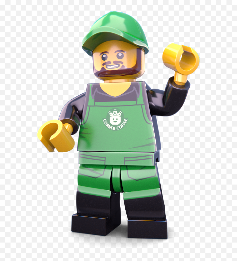 Brick Loot Exclusive Coffee Barista Custom Printed Minifigure On Lego Parts Limited Edition - Lego Of Starbucks Coffee Emoji,Facebook Emoticons 16x16