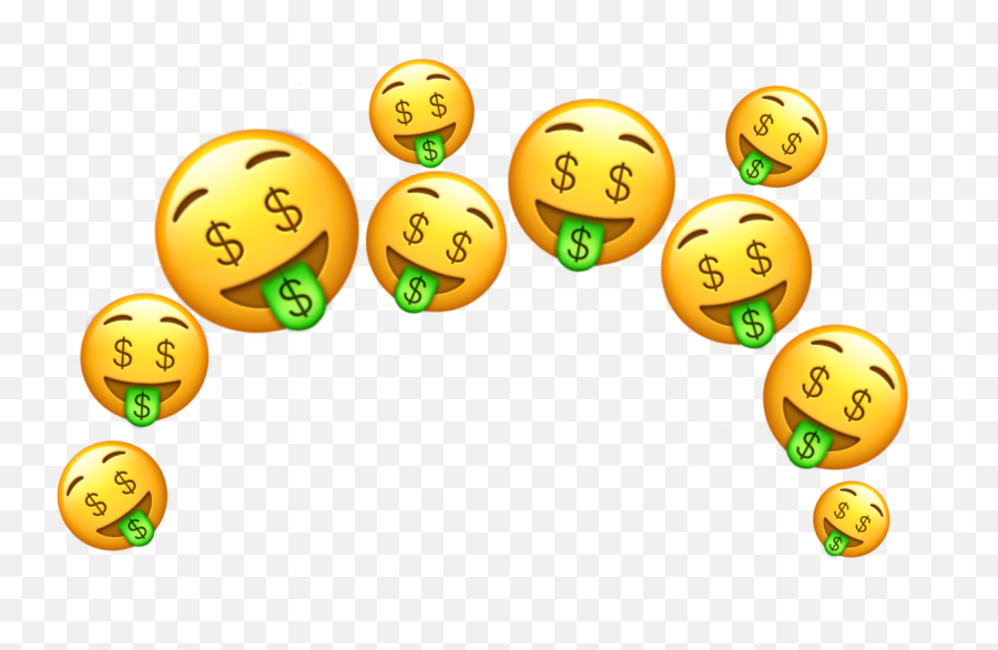 Download Money Moneyemoji Emoji Crown Emojicrown Random - Transparent Background Money Face Emoji,Money Emoji