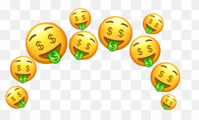 Download Money Moneyemoji Emoji Crown Emojicrown Random - Transparent Background Money Face Emoji,Money Emoji