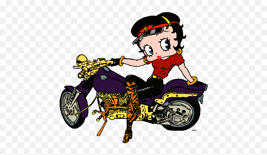 Betty Boop Postcards - Betty Boop On Motorcycle Png Emoji,Betty Boop Emoji