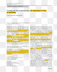 Pdf Exciting Red And Competent Blue The Importance Of - Document Emoji,Psychology Emotion Colors Site:.edu