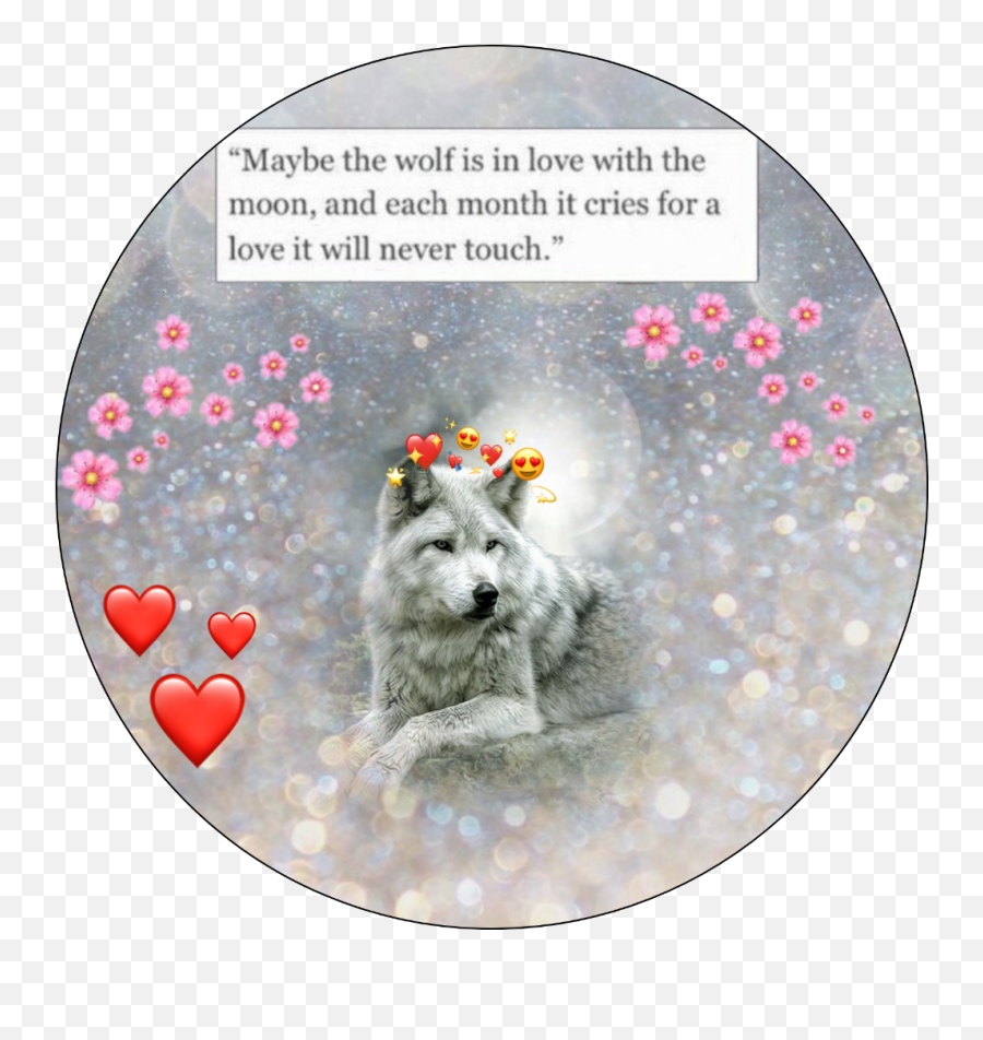 Wolf Edit Wolfedit Sticker - Northern Breed Group Emoji,Cryong Dog Emoji Heart Meme