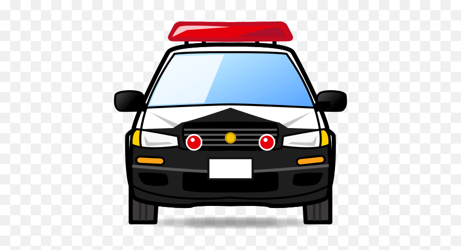 Oncoming Police Car - Automotive Decal Emoji,Blue Car Emoji