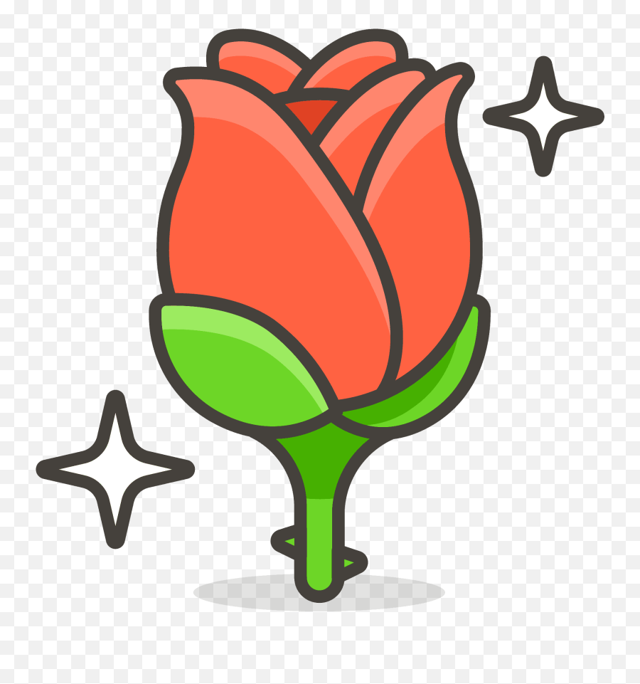 Rose Emoji Clipart Free Download Transparent Png Creazilla - Rose Emoji,Sunflower Emoji